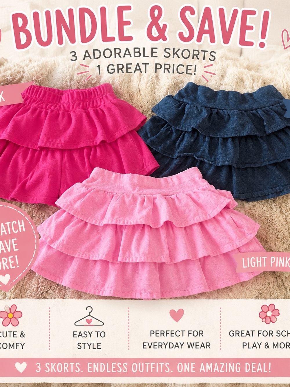 Garanimals Bright Pink Baby Skort